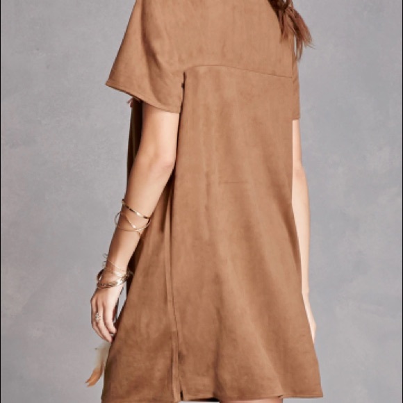 Suede Embellished Mini Dress - Picture 3 of 6